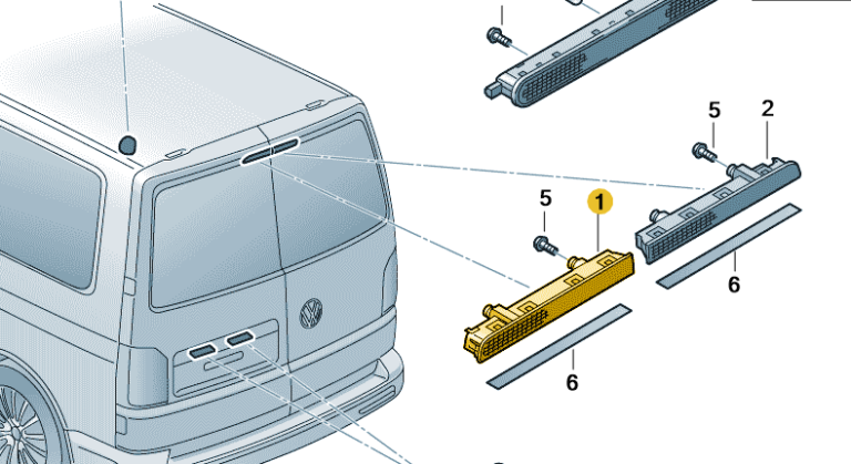 Van Parts Direct VW Transporter N S High Level Brake Light Genuine VW