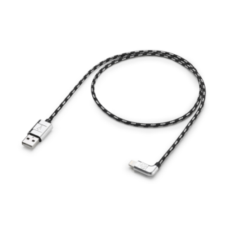 Universal USB-A to angled Apple Lightning premium cable 70cm 000051446BN