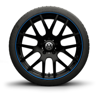 Caravelle 2016-2020 20" Trident Alloy Wheel And Tyre Gloss-Black With Blue Edging Set Of 4 ZGB5GB0714 96B