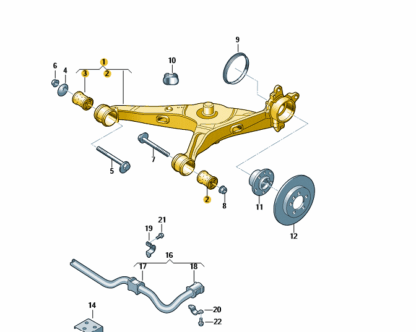 VW Transporter 2016 onwards rear left control arm/wish bone