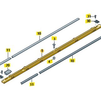 VW Caravelle 2003 Onwards Outer Seat Rail & Trims
