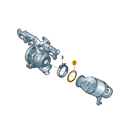 VW Crafter 2017 - Present Turbo To Cat Gasket And Clamp