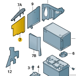 VW Transporter 2012 Onwards Battery Cover (Lower Side)