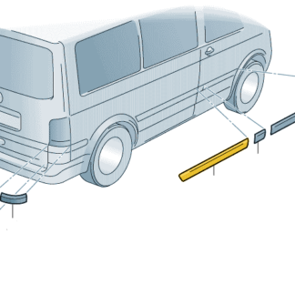 VW California 2004 - 2015 Sliding Door Moulding