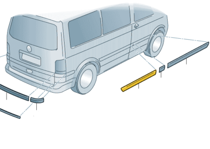 VW California 2004 - 2015 Sliding Door Moulding