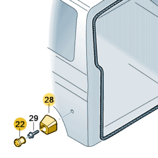 VW Transporter 2003 Onwards Nearside Door Stop for Side Panel 