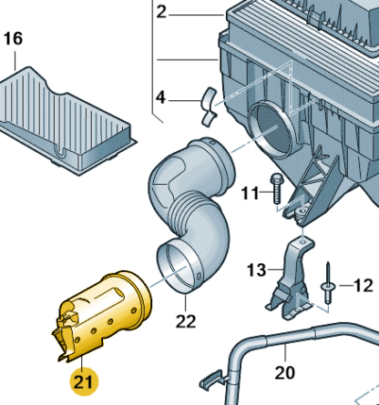 VW Transporter 2016-2024 Intake Pipe to Airbox