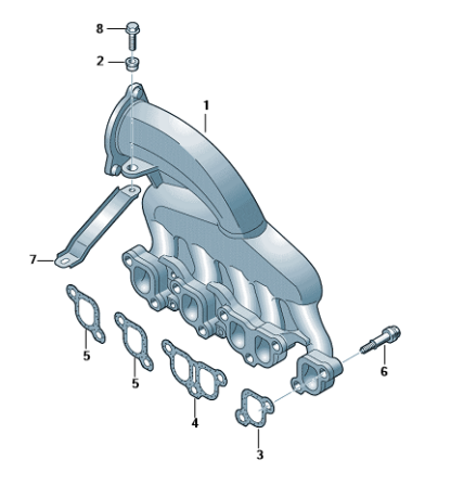 VW Transporter 2004-2010 2.5lt 5 Cylinder Intake Manifold Gasket Set - Image 4