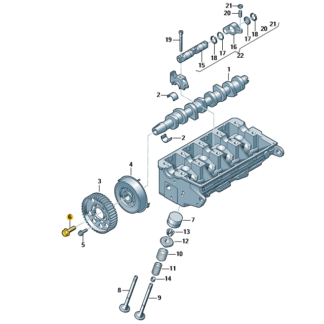 VW Transporter 2003 - 2019 Centre Bolt for Camshaft Sprocket
