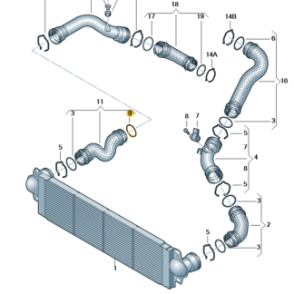 VW Transporter 2003 - 2010 Seal Ring for Charge Air Cooler Pipes