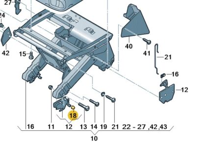 VW Transporter 2003 - 2024 Cover Cap for Seat Locking Mechanism