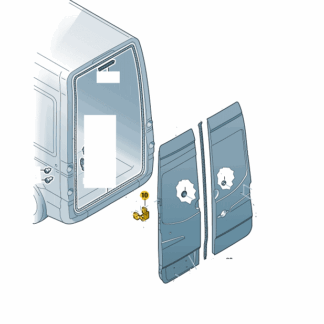 VW Crafter 2006-2016 Rear Barn Door Hinges for 180 Degrees ( SET )