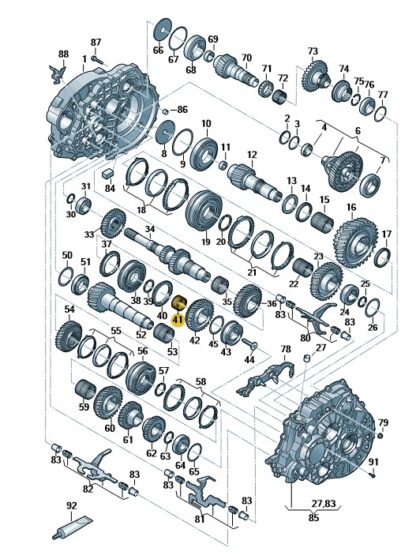 VW Crafter 2017 Onwards (6-Spd Manual FWD) Needle Roller for 6th Gear