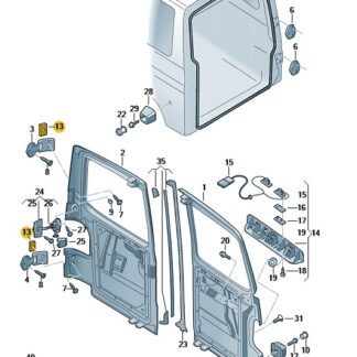 VW Transporter 2003 - 2024 Stop Buffer for Barn Door Hinge