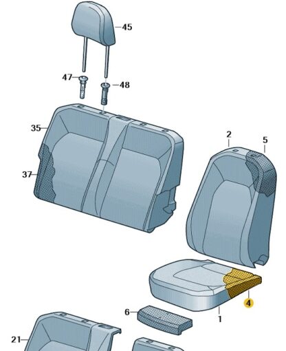 VW Crafter 2017 Onwards Padding for Driver's Seat Base