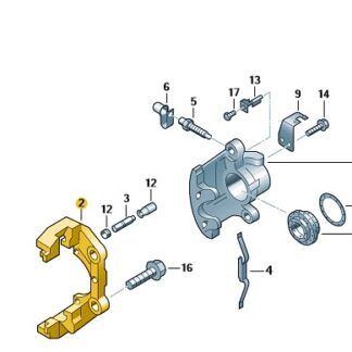 VW Transporter 2009 - 2019 Carrier for Front Brake Caliper (with Guide Pins & Sleeves)
