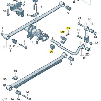 VW Crafter 2012 - 2016 Rear Anti-Roll Bar D-Bush & Clamp