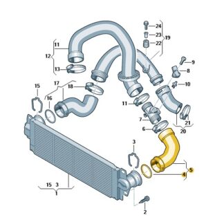 VW Transporter 2010 - 2019 Intercooler Hose