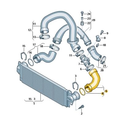 VW Transporter 2010 - 2019 Intercooler Hose