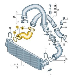VW Transporter 2010 - 2019 Intercooler Hose