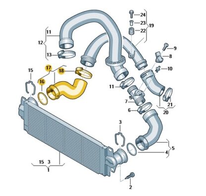 VW Transporter 2010 - 2019 Intercooler Hose