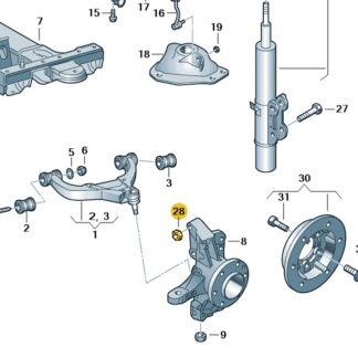 VW Crafter 2006 - 2016 Nut for Front Strut Pinch Bolt