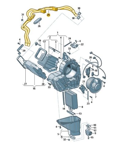 VW Transporter 2010 - 2024 Coolant Feed/Return Pipes to Rear Heat Exchanger - Image 2