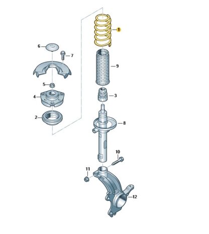 VW Caddy 2009 - 2020 Front Spring (For Lowered Vehicles)