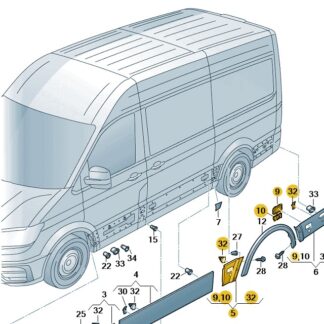 VW Crafter 2017 Onwards N/S Trim Panel
