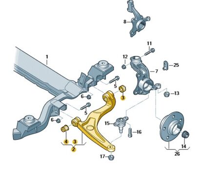 VW Transporter 2012 - 2024 Front Lower Arm