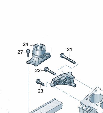 VW Transporter 2010 Onwards O/S Engine Mount Screw Kit