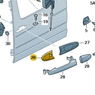 VW Crafter 2006 - 2016 Front Gasket for Sliding Door Handle