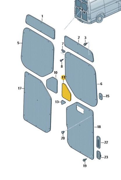 VW Crafter 2017 Onwards Wiper Motor Cover Cap