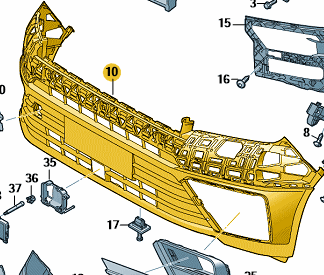 VW Crafter 2017-Onwards Front Bumper