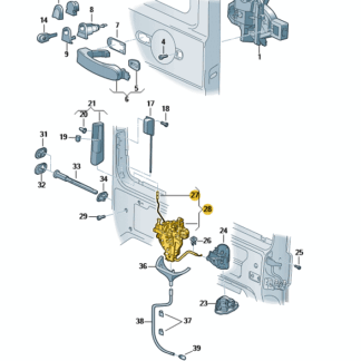 VW Transporter 2012-2019 Left Sliding Door Lock Mechanism