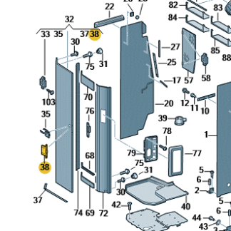 VW Grand California 2017 Onwards Bathroom Door Lock