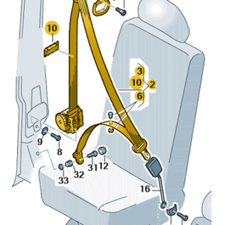 VW T5/6 Seat Belt fitting kit