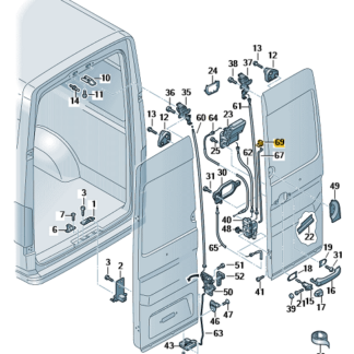 VW Crafter 2017-Present Door Lock Coupling Element