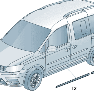 VW Caddy 2016-2020 (Primed) Protection Strips (Set of 4)